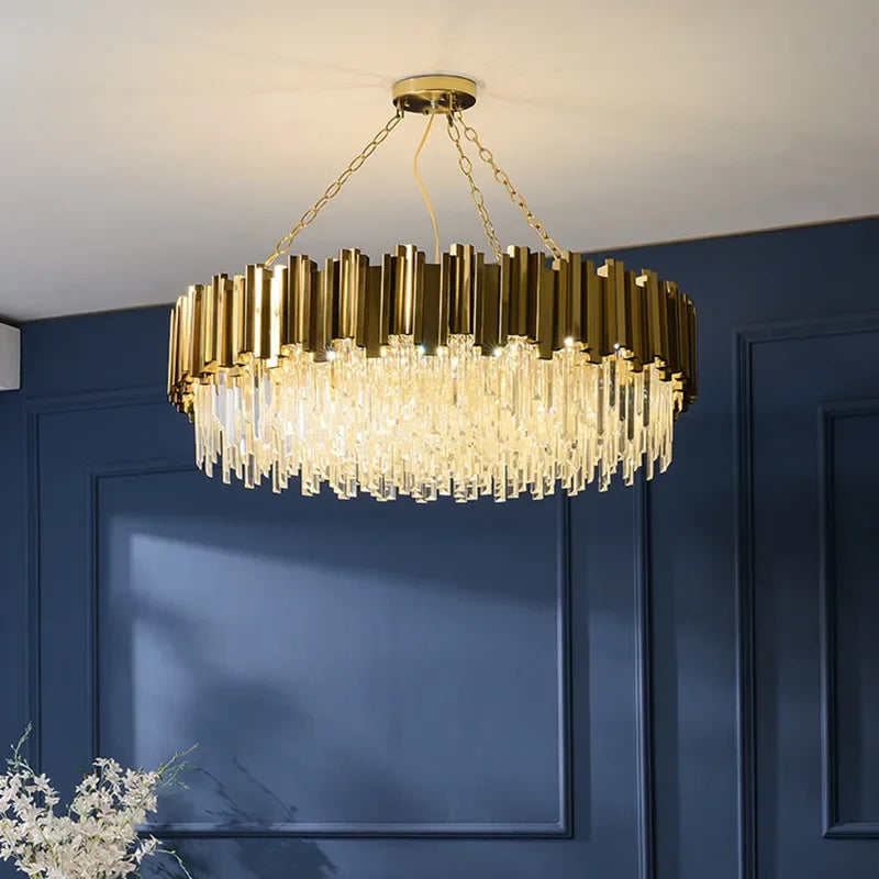 Gold Crystal Dining Pendants