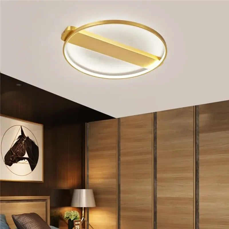 Copper Circular Ceiling Lamp