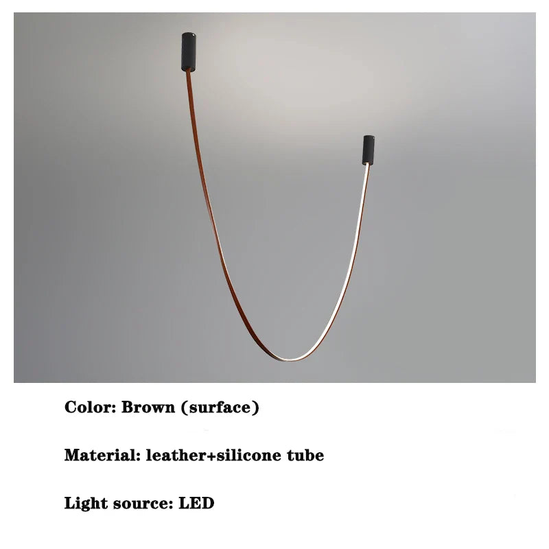 Leather Minimalist Chandelier