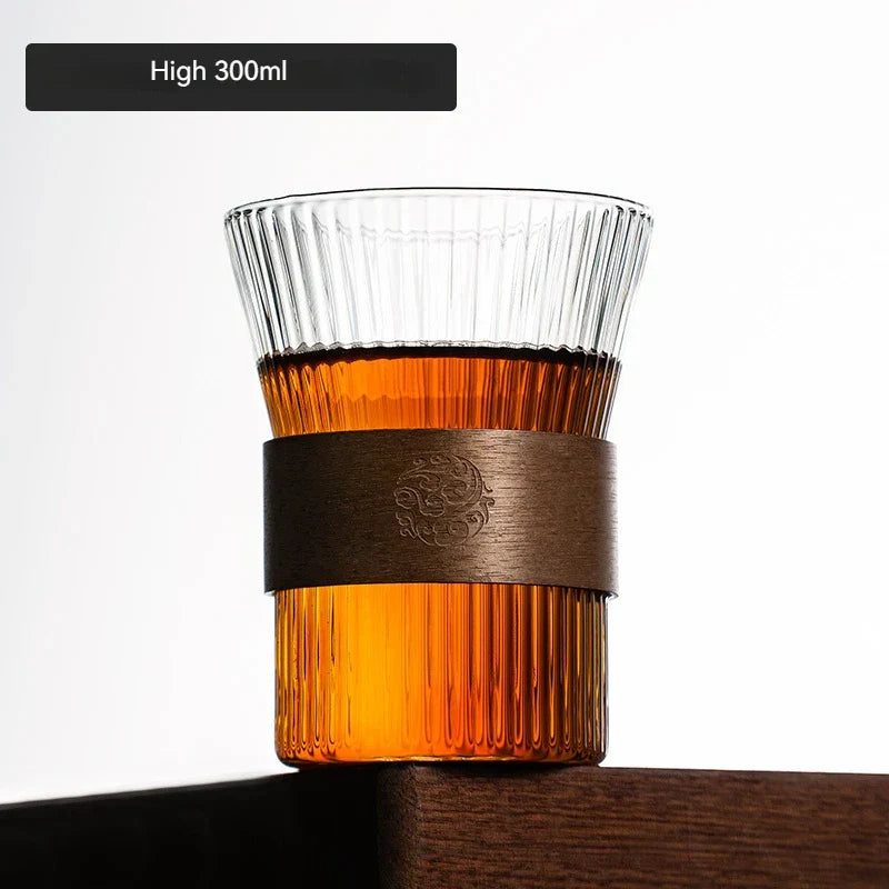 Glass Walnut Tea Cup Set 300ml Set Of 6