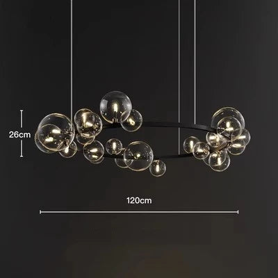 DecorBites™ Glass Ball Pendant Chandelier for Kitchen Dining Living Room