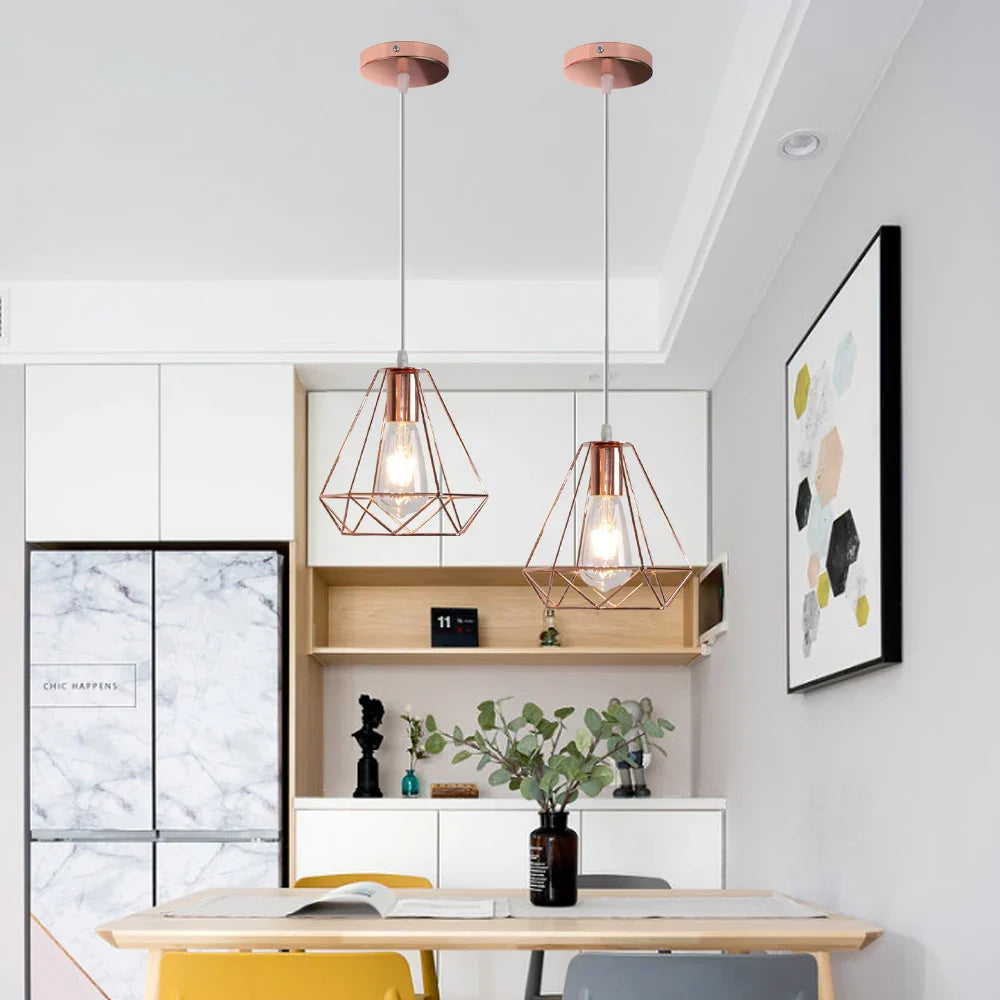 Metal Cage Pendant Lamp