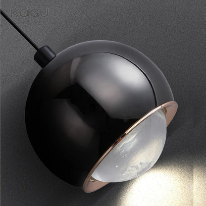 DecorBites™ Gold Metal Luster Pendant for Bedside & Kitchen Island - Minimalist LED Hanging Light