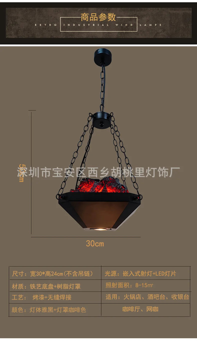 Iron Industrial Pendant Light