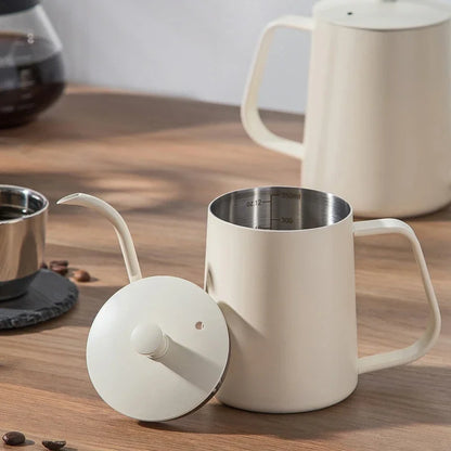 DecorBites™ Glass Coffee Maker Pot Barista Kettle Stainless Steel Strainer Pitcher