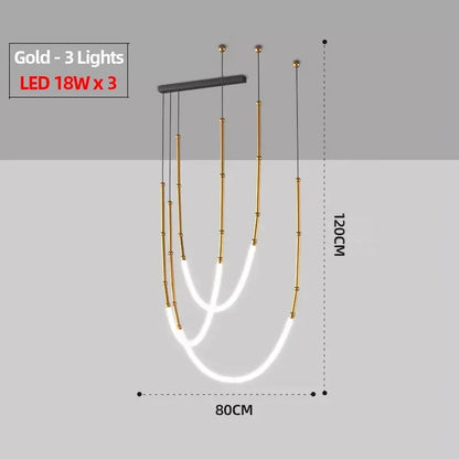 Contemporary Acrylic Line Pendant Light In Brushed Nickel