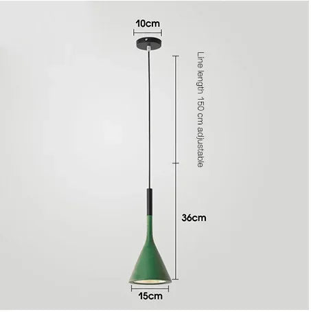 Modern Multicolor Metal Pendant Light with E27 Socket