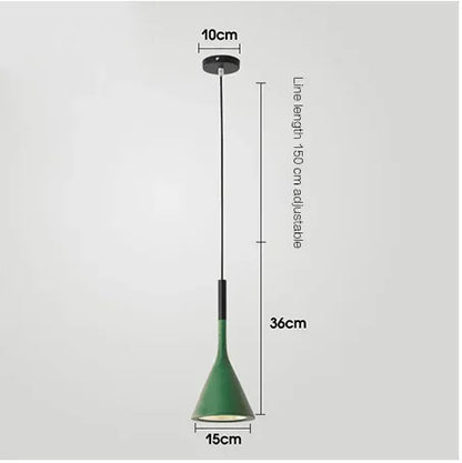 Modern Multicolor Metal Pendant Light with E27 Socket
