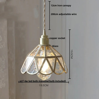 DecorBites™ Glass LED Pendant Lamp Adjustable Loft Kitchen Light Fixture