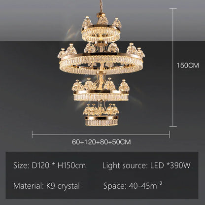 DecorBites™ Luxe Crystal Ceiling Chandelier - Elegant Home Decor Hanging Light for Living Room