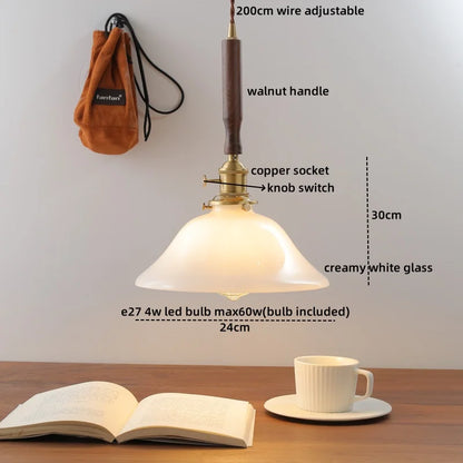 DecorBites™ Copper Walnut LED Pendant Lights, Modern Hanging Lamp for Hallway, Bedroom, Dining Room