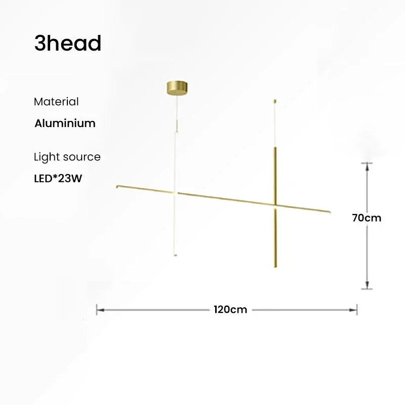 DecorBites™ LED Linear Ceiling Chandelier Italian Designer Luxury Dining Room Chandelier