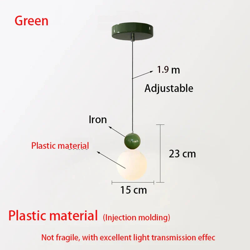 European White Glass Globe Pendant Light