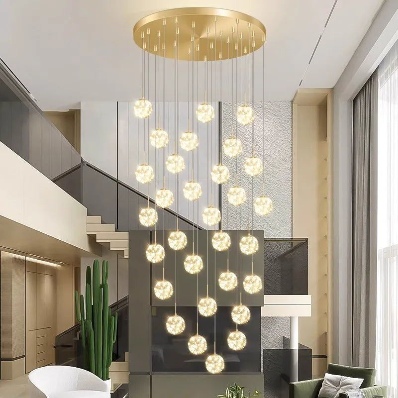 Brushed Brass LED Chandelier