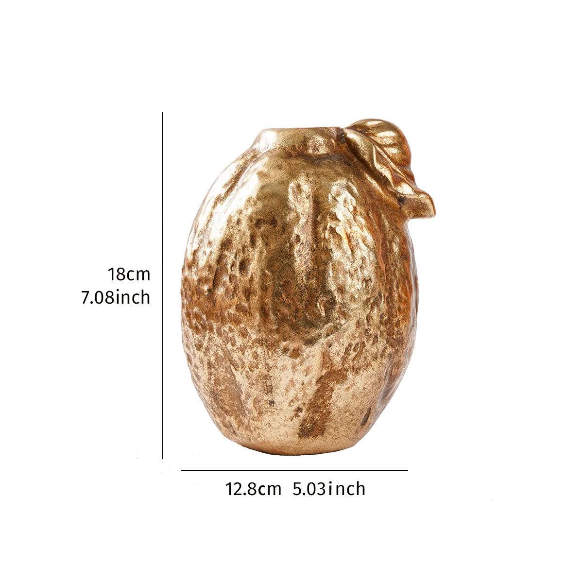 Gold Ceramic Fruit Vase