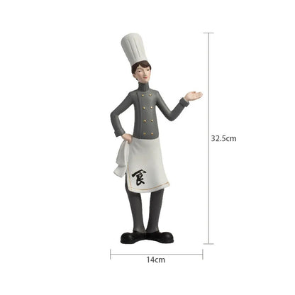 DecorBites™ Creative Chef Wine Rack Sculpture Cup Holder Wine Cabinet Bar Accessories