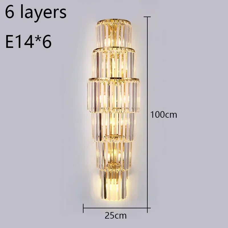 DecorBites™ Crystal Wall Lamp: Elegant Lighting Fixtures for Luxe Living Spaces