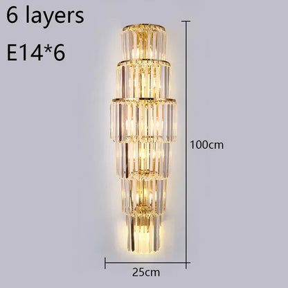 DecorBites™ Crystal Wall Lamp: Elegant Lighting Fixtures for Luxe Living Spaces