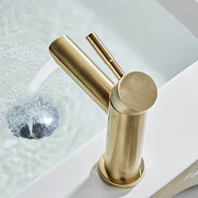 Brushed Gold Steel Faucet