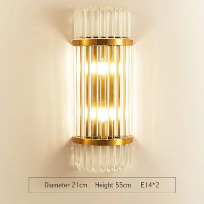 DecorBites™ Gold Crystal LED Wall Lights for Bedroom Living Room Home Decoration