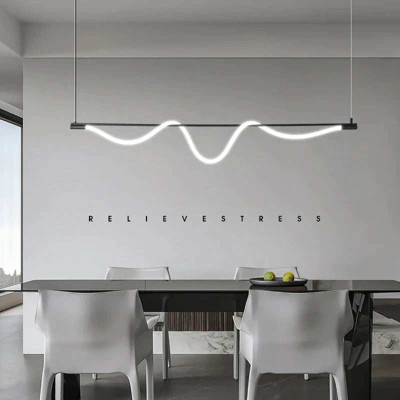 Gold Modern LED Chandelier 120cm Tricolor Light
