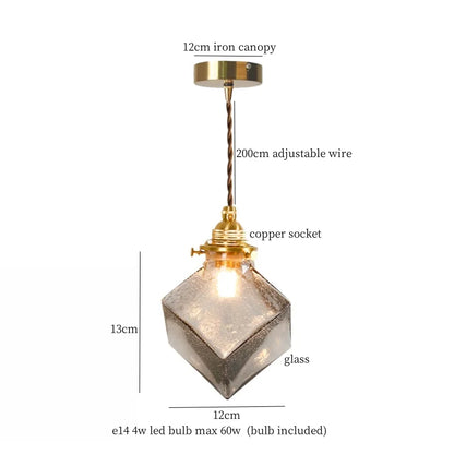 DecorBites™ Cracked Glass LED Pendant Light for Cafe Bar Kitchen Living Room