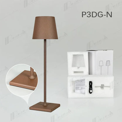 DecorBites™ Crystal LED Rechargeable Table Lamp - Elegant Cordless Hotel Restaurant Bar Light