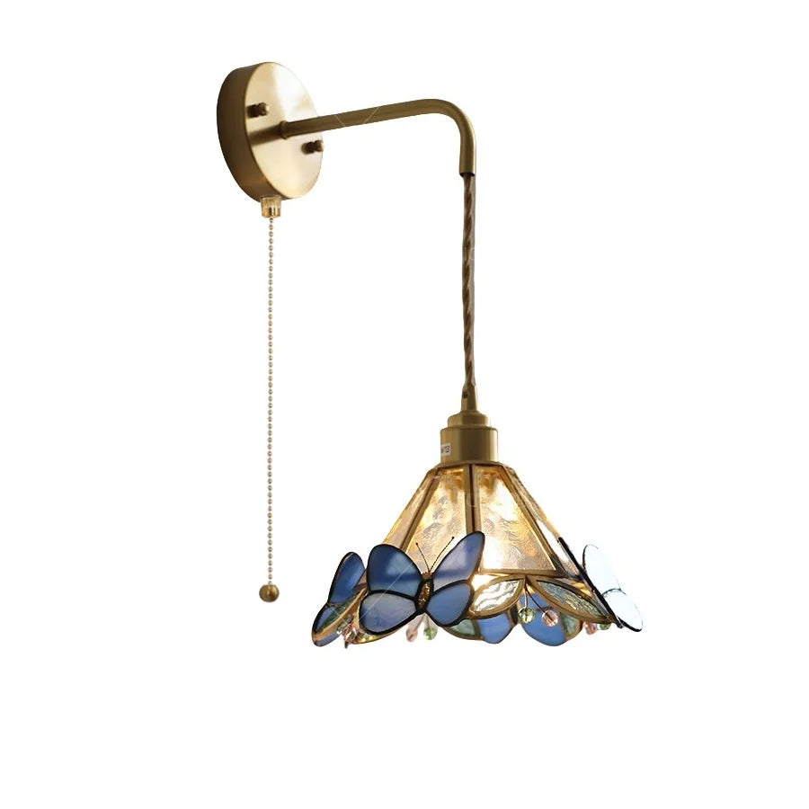 Glass Butterfly Wall Sconce