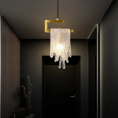 DecorBites™ Crystal LED Pendant Light: Modern Bedroom Hallway Living Room Art Decoration Fixture