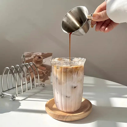 DecorBites™ Heat-Resistant Stripe Glass Cup for Home and Office Drinkware