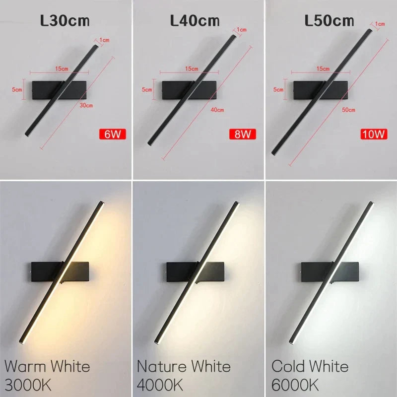 DecorBites™ LED Wall Sconce Rotatable Bedside Lamp for Bedroom & Living Room