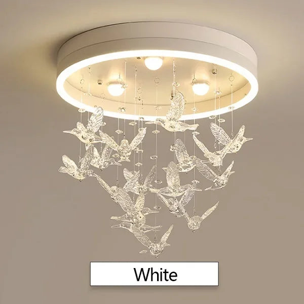 DecorBites™ Kids' Modern Crystal LED Chandelier Ceiling Lamp, Bedroom Lighting Fixture