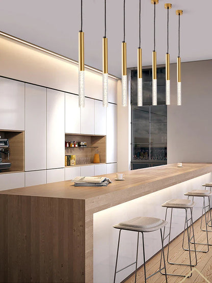 DecorBites™ Black Cylinder Pendant Lights for Modern Kitchen Island and Dining Table