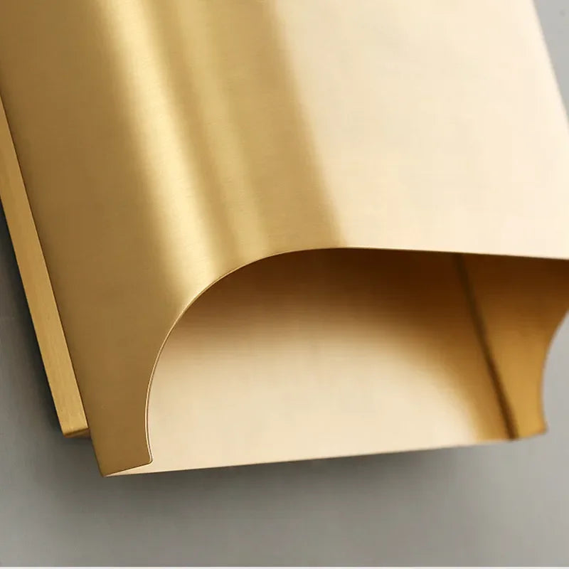 DecorBites™ Contemporary Copper Brass Wall Sconce Minimalist Design for Study Living Room Bedside