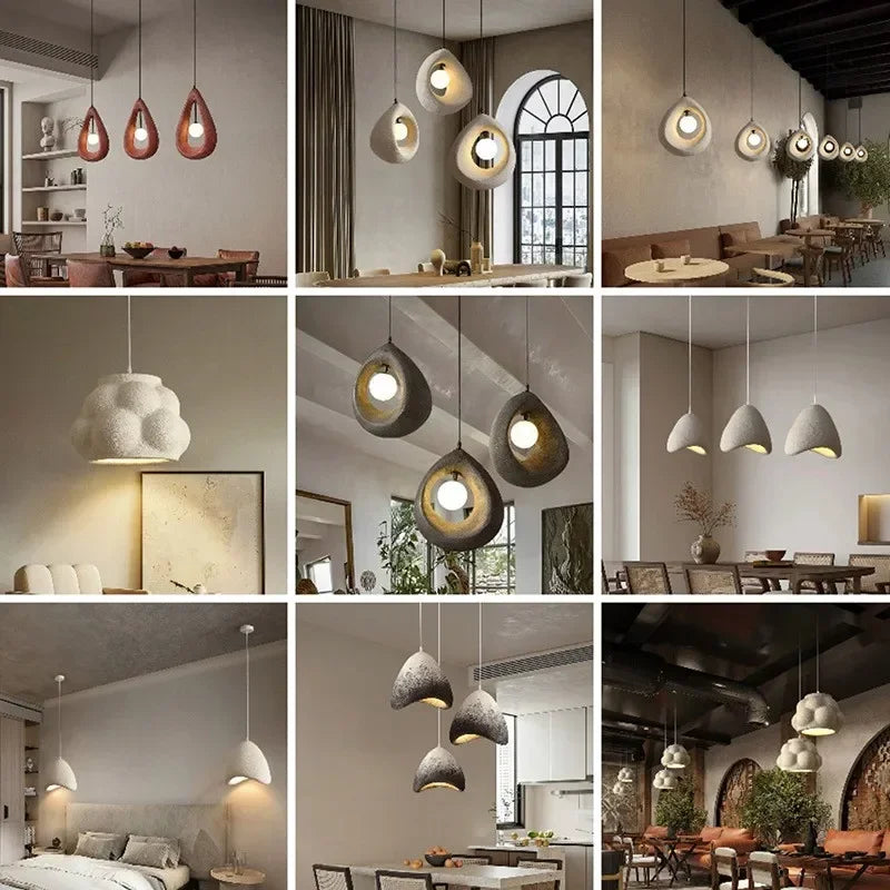 Chrome Nordic Pendant Light Gray Shade Dining