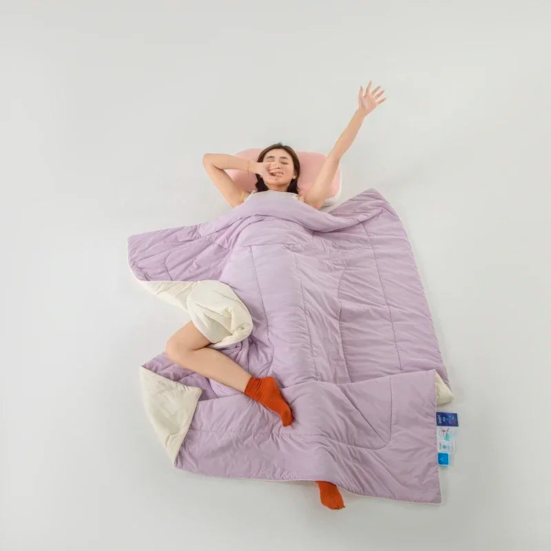 DecorBites™ Ice Silk Cooling Blanket: Double-Sided Super Cooling Comforter for a Cool Summer