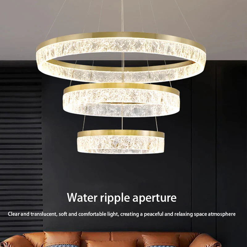 Gold LED Hotel Chandelier