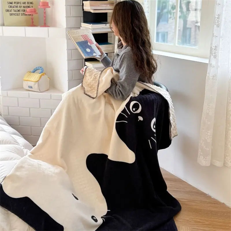 Velvet Cartoon Nap Blanket