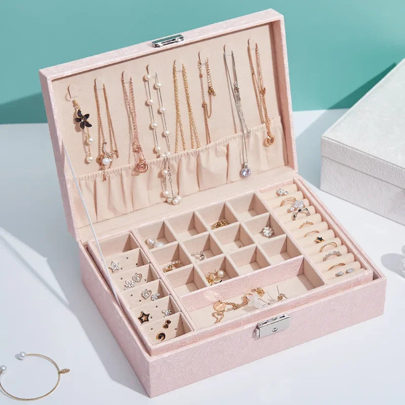 Leather Necklace Organizer Box