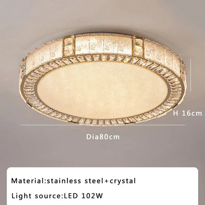 DecorBites™ Crystal Glass Luxury Ceiling Chandelier - Gold LED Home Decor