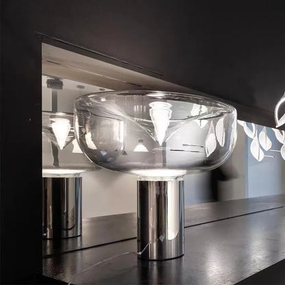 DecorBites™ Aella Glass Table Lamp - Luxury Art Clear Lamp for Office Bedroom Home Décor