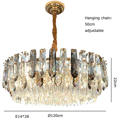 DecorBites™ Crystal Modern Pendant Light: Luxury Indoor Fixture for Home Decor