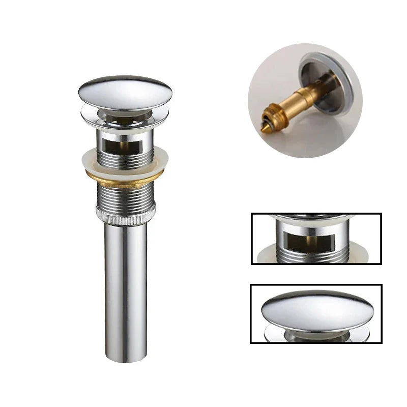 Gold Round Pop-up Drain