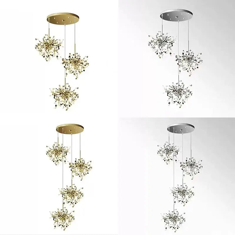 Gold 60cm 3-Light LED Pendant Light
