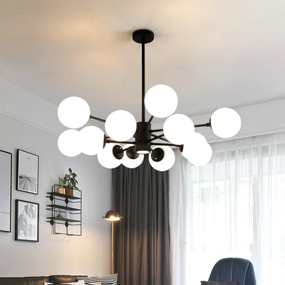 DecorBites™ Glass Ball LED Chandelier for Bedroom and Dining Room