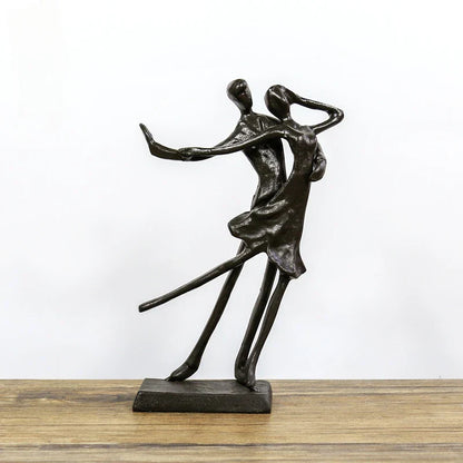 DecorBites™ Couple Dancers Portrait Sculpture - Pas De Deux Home Decor & Anniversary Gift