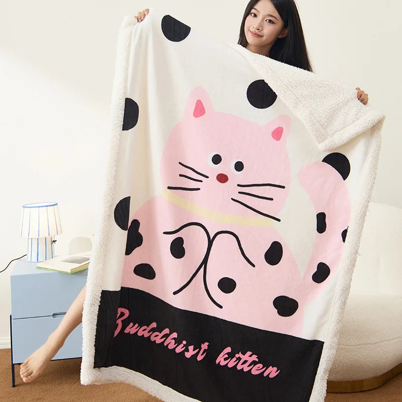 Lamb Fleece Printed Blanket
