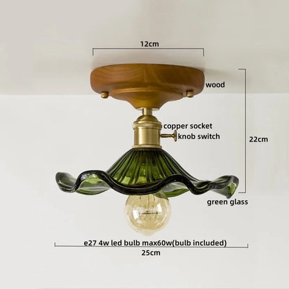 DecorBites™ Glass Copper LED Ceiling Lamp Modern Style for Home Decor and Restaurant