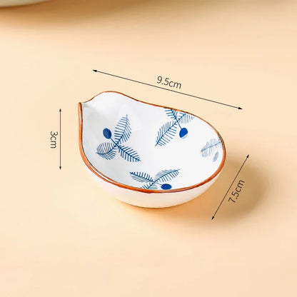 DecorBites™ Japanese Style Ceramic Sauce Plate Snack Dish Porcelain Tableware