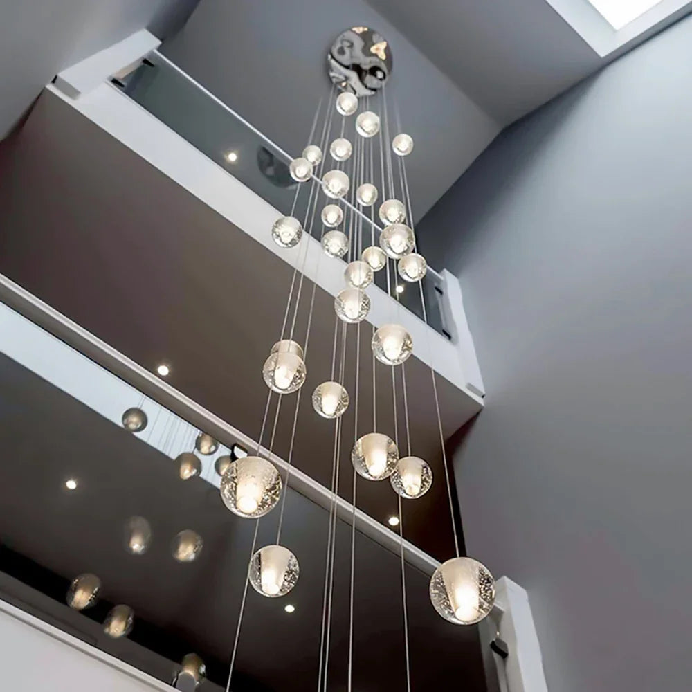 DecorBites™ Crystal Ball LED Chandelier Pendant Light for Living Room Kitchen Lighting